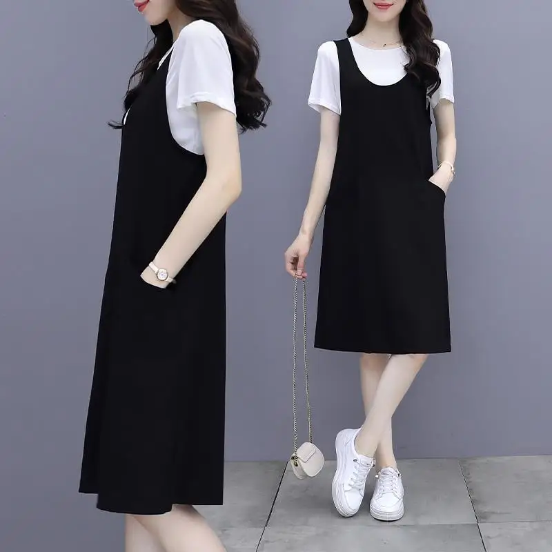 Summer New Two Piece Set Korean Fashion Short Sleeve Top+Strap Dress Suit Ensemble Femme 2 Piece Sets Conjuntos De Vestido X200
Summer New Two Piece Set Korean Fashion Short Sleeve Top+Strap Dress Suit Ensemble Femme 2 Piece Sets Conjuntos De Vestido X200