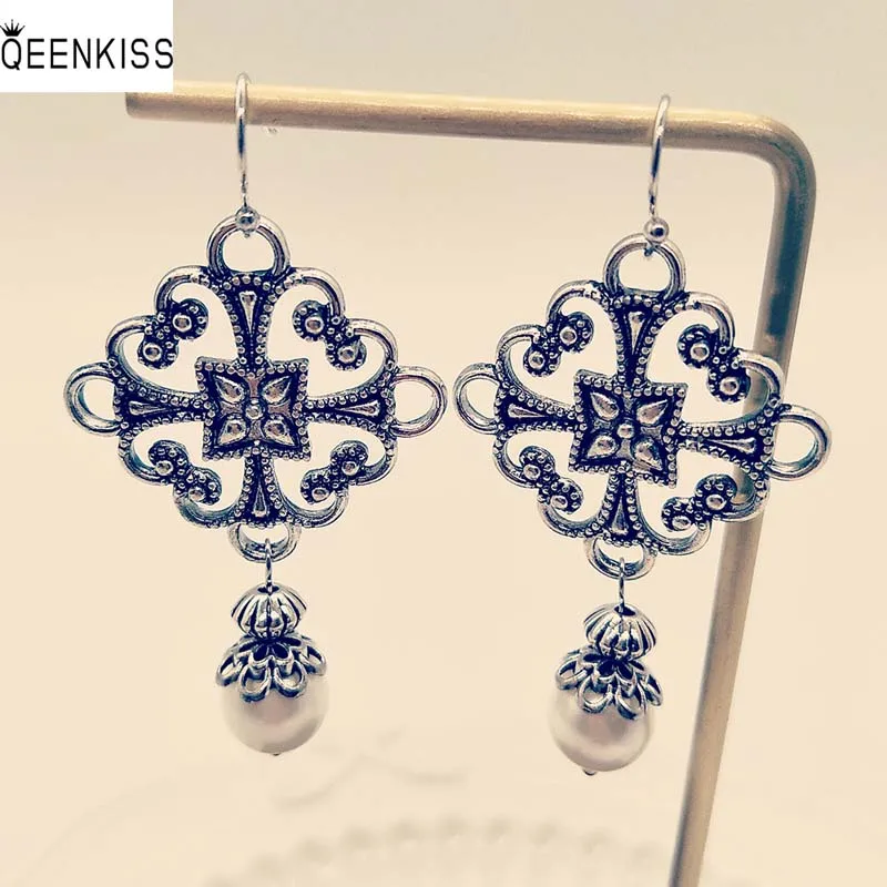 QEENKISS EG6255 2022 Fine Jewelry Wholesale Fashion Woman Girl Birthday Wedding Gift Round Pearl Antique Silver Drop Earrings
QEENKISS EG6255 2022 Fine Jewelry Wholesale Fashion Woman Girl Birthday Wedding Gift Round Pearl Antique Silver Drop Earrings