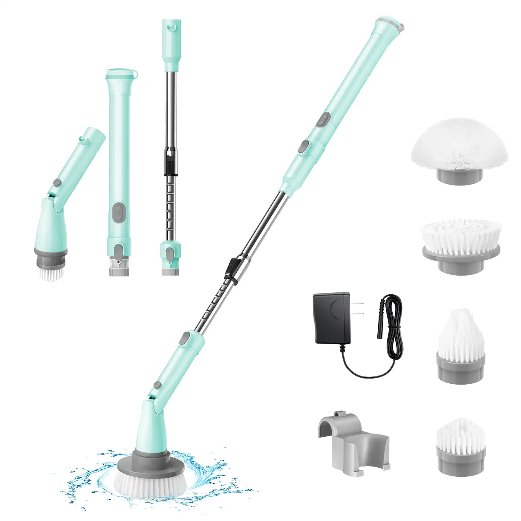 Spin Scrubber,350RPM Spring Cleaning, Cordless Bathroom Cleaning Brush with Adjustable Extension Arm, 4 Replaceable Cleaning Scr
Spin Scrubber,350RPM Spring Cleaning, Cordless Bathroom Cleaning Brush with Adjustable Extension Arm, 4 Replaceable Cleaning Scr