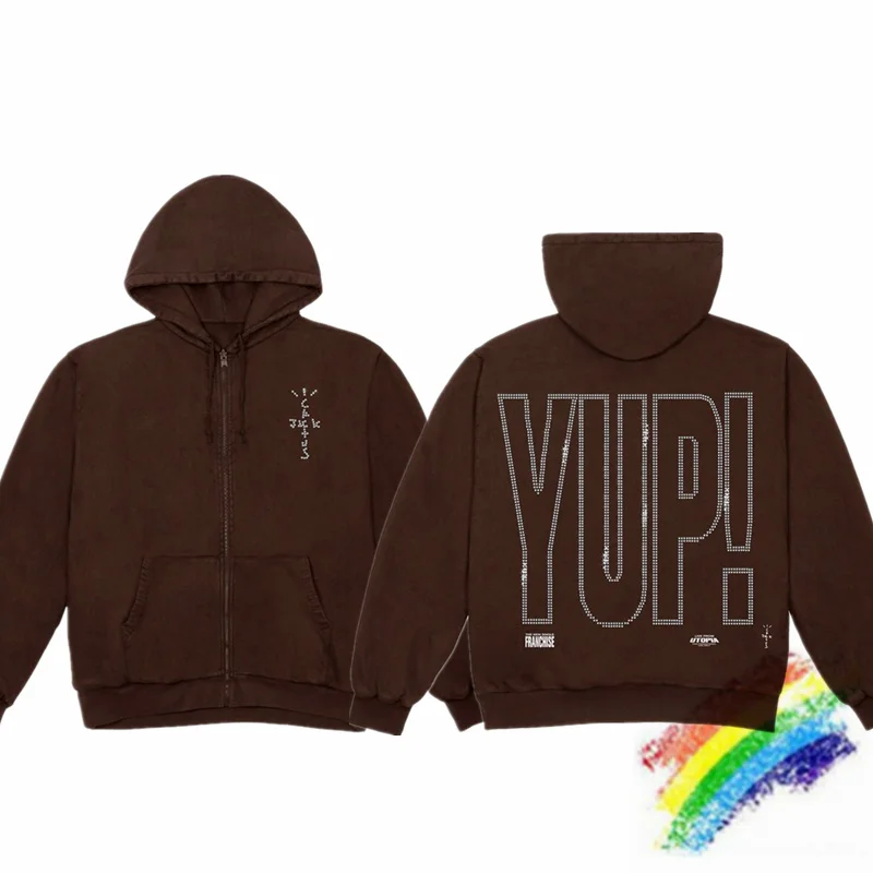 Cardigan Travis Scott Franchise YUP Hoodie Women Men Best Quality Cactus Jack Pullover Hooded
Cardigan Travis Scott Franchise YUP Hoodie Women Men Best Quality Cactus Jack Pullover Hooded