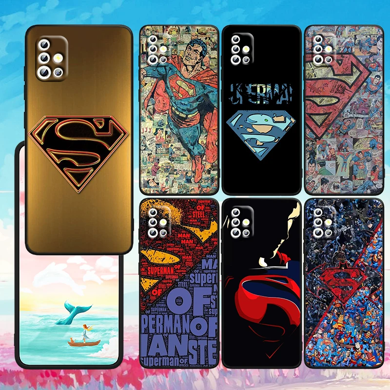 

Justice League Superman LoGo For Samsung A73 A72 A71 A53 A52 A51 A42 A33 A32 A23 A22 A21S A13 A04 A04S A03 5G Black Phone Case