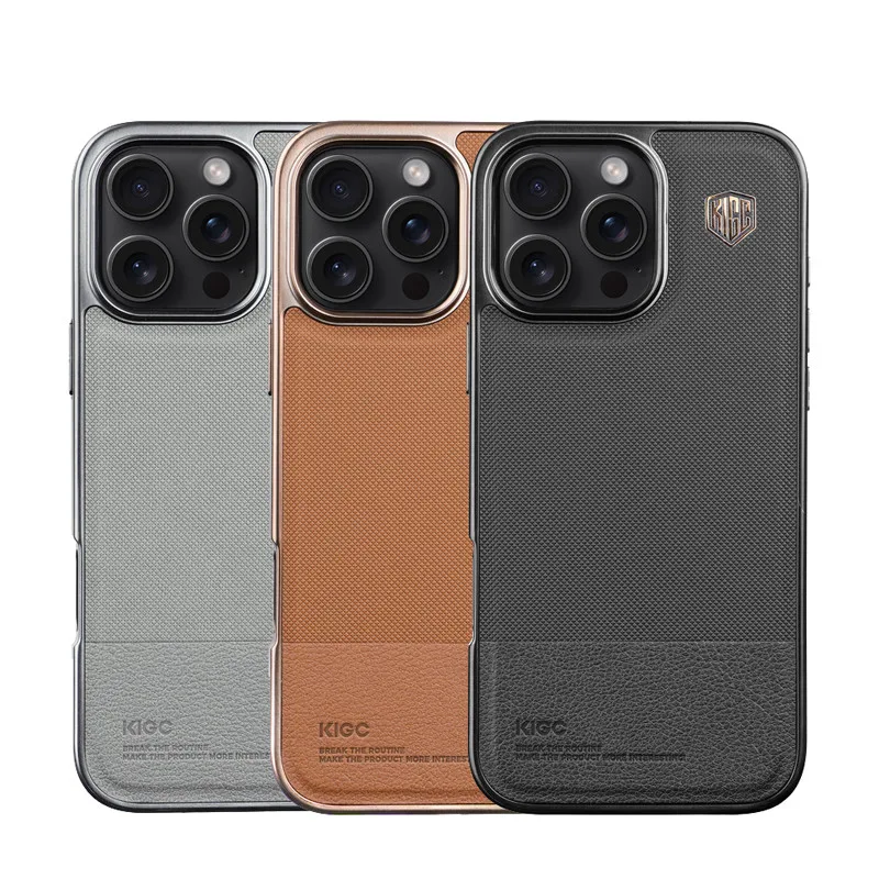 Для iPhone 16 Pro Max чехлов X-Level качественная кожа + ТПУ ПК противоскользящий чехол с