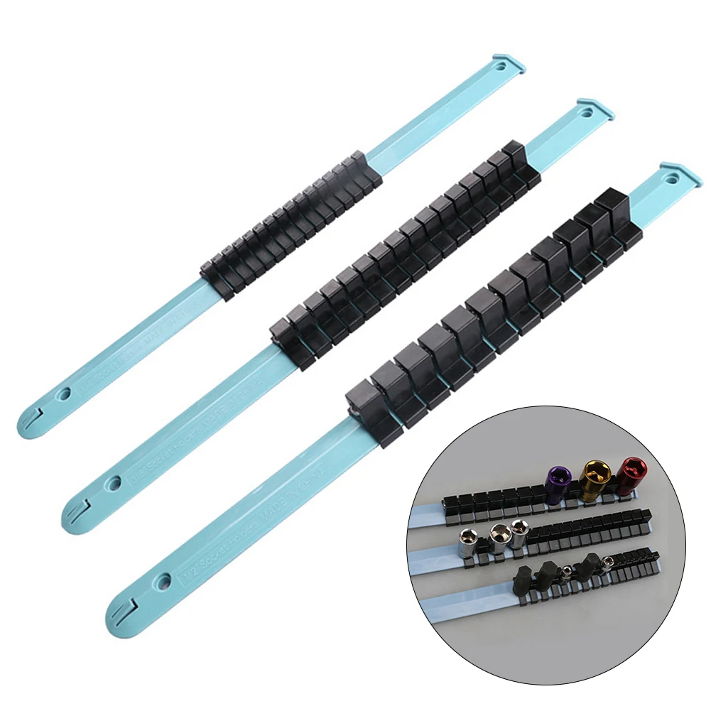 3pcs 1/4 3/8 1/2inch Socket Wrench Holders Plastic Socket Tray Rail Rack Storage Organizer Shelf For Storing Loose Sockets
3pcs 1/4 3/8 1/2inch Socket Wrench Holders Plastic Socket Tray Rail Rack Storage Organizer Shelf For Storing Loose Sockets