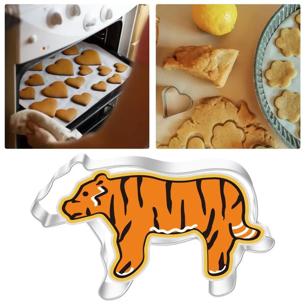 3Pcs Baking Mold Useful Tiger Shaped Fondant Cookie Cutter Reusable Biscuit Mold 
3Pcs Baking Mold Useful Tiger Shaped Fondant Cookie Cutter Reusable Biscuit Mold