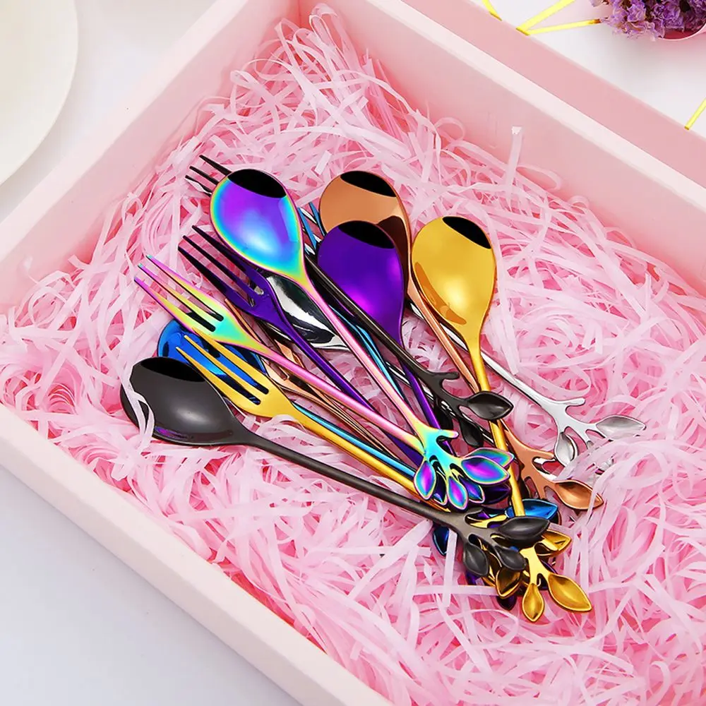 Stir Small Branches Leaf Stainless Steel Utensils Tea Scoops Coffee Spoon Upscale Dinnerware Fruit Fork
Stir Small Branches Leaf Stainless Steel Utensils Tea Scoops Coffee Spoon Upscale Dinnerware Fruit Fork