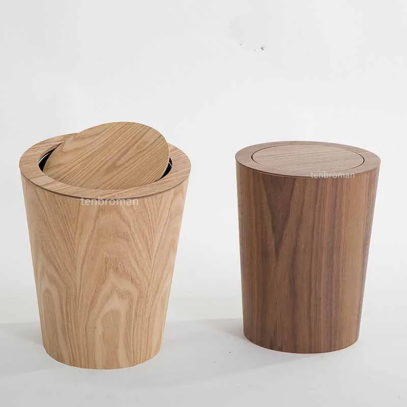 9L Garbage Can with Lid Waste Bins Solid Wood Wastebasket Home Cleaning Tools Round Trash Can Swing Cover Office Storage Baskets
9L Garbage Can with Lid Waste Bins Solid Wood Wastebasket Home Cleaning Tools Round Trash Can Swing Cover Office Storage Baskets