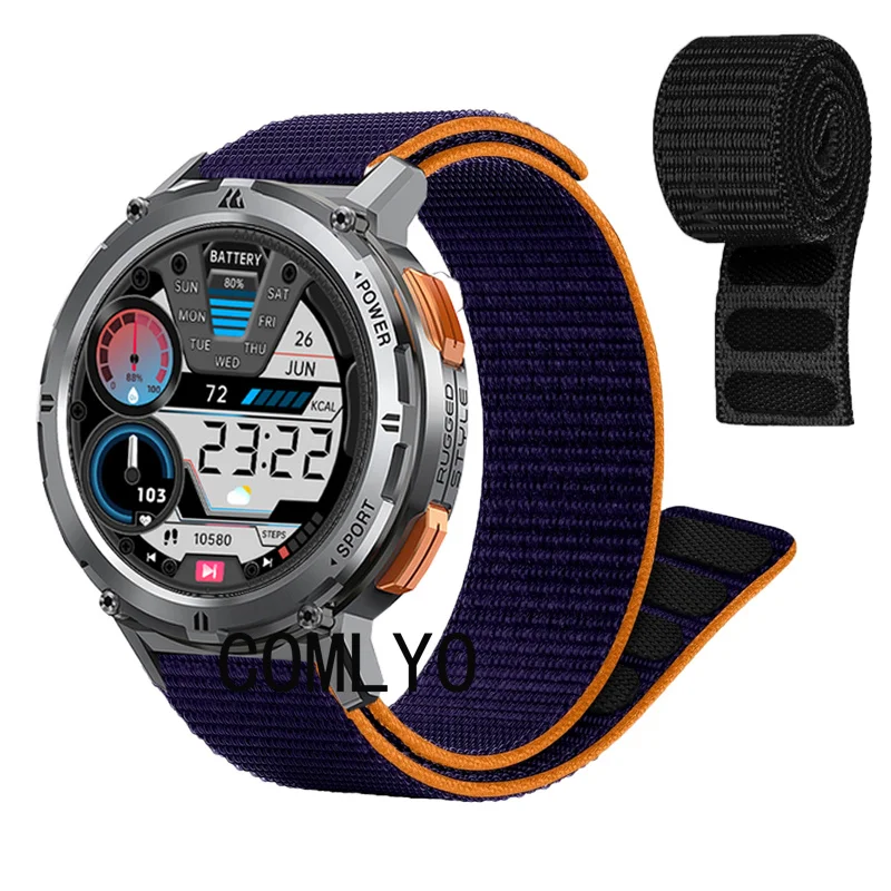 For KOSPET TANK T2 Ultra Smart Watch Strap Nylon Watch Band Hook&Look Qucik fit Belt
For KOSPET TANK T2 Ultra Smart Watch Strap Nylon Watch Band Hook&Look Qucik fit Belt