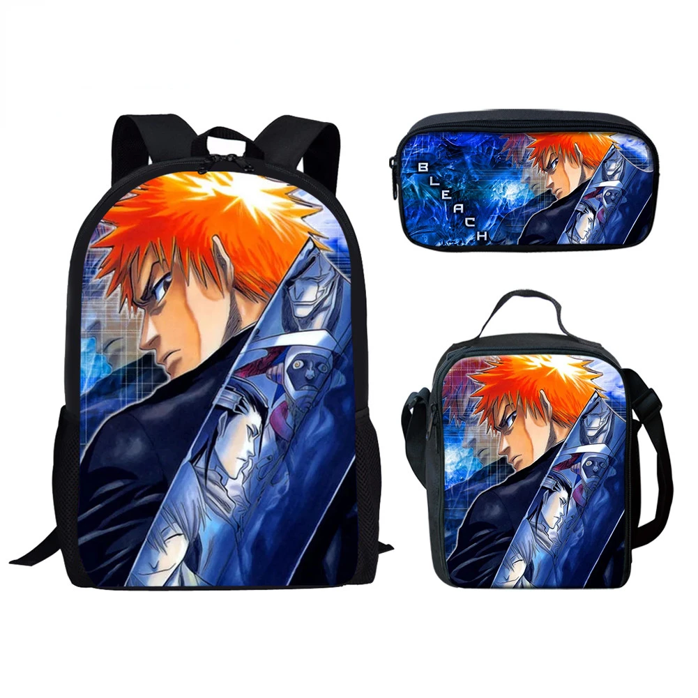 HOMDOW 3Pcs Set Teenagers Boys Girls Japanese Anime Bleach Pattern Canvas Shoulder Bags Large Capacity Student Backpack
HOMDOW 3Pcs Set Teenagers Boys Girls Japanese Anime Bleach Pattern Canvas Shoulder Bags Large Capacity Student Backpack