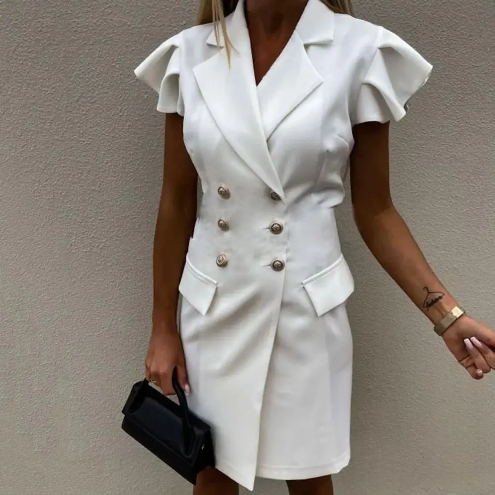 Fashion High Waist Slim Lapel Double-breasted Mini Blazer Dress Business Wear Blazer Mini Dress Business Dress
Fashion High Waist Slim Lapel Double-breasted Mini Blazer Dress Business Wear Blazer Mini Dress Business Dress