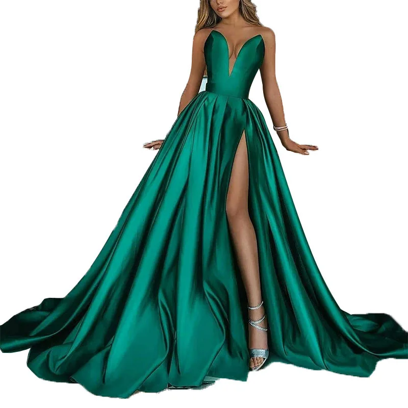 2022 Autumn And Winter New European And American Women's Sexy Deep V Slit Long Skirt Wedding Dress Robe Traf Dresses
2022 Autumn And Winter New European And American Women's Sexy Deep V Slit Long Skirt Wedding Dress Robe Traf Dresses