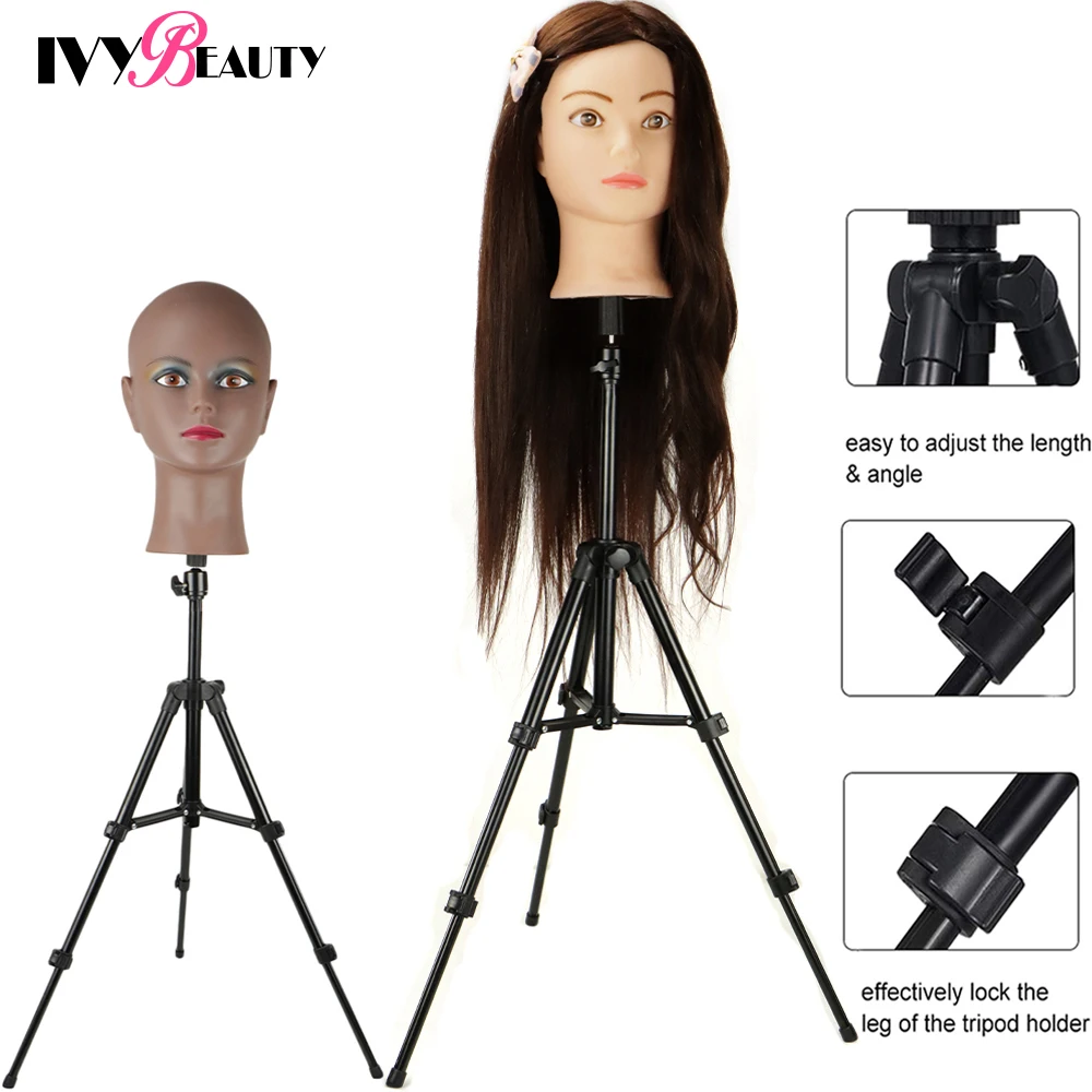 68cm Adjustable Wig Stand Tripod Multifunction Metal Mannequin Head Stand Wig Head Stand Cosmetology Hairdressing Training Head
68cm Adjustable Wig Stand Tripod Multifunction Metal Mannequin Head Stand Wig Head Stand Cosmetology Hairdressing Training Head