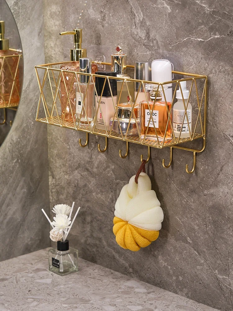Bathroom Bathroom Wall Rack Punch-Free Toilet Washstand Tableware Storage Wall-Mounted
Bathroom Bathroom Wall Rack Punch-Free Toilet Washstand Tableware Storage Wall-Mounted