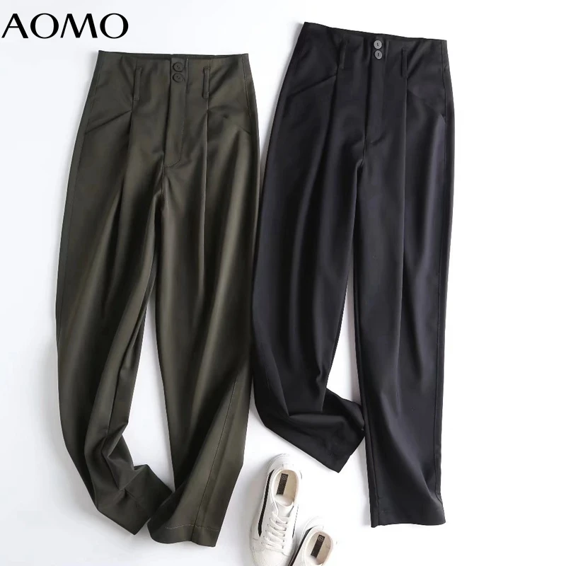 AOMO 2021 Fashion Women High Quality High Waist Suit Pants Trousers Pockets Office Lady Elegant Pants Pantalon 4C206A
AOMO 2021 Fashion Women High Quality High Waist Suit Pants Trousers Pockets Office Lady Elegant Pants Pantalon 4C206A
