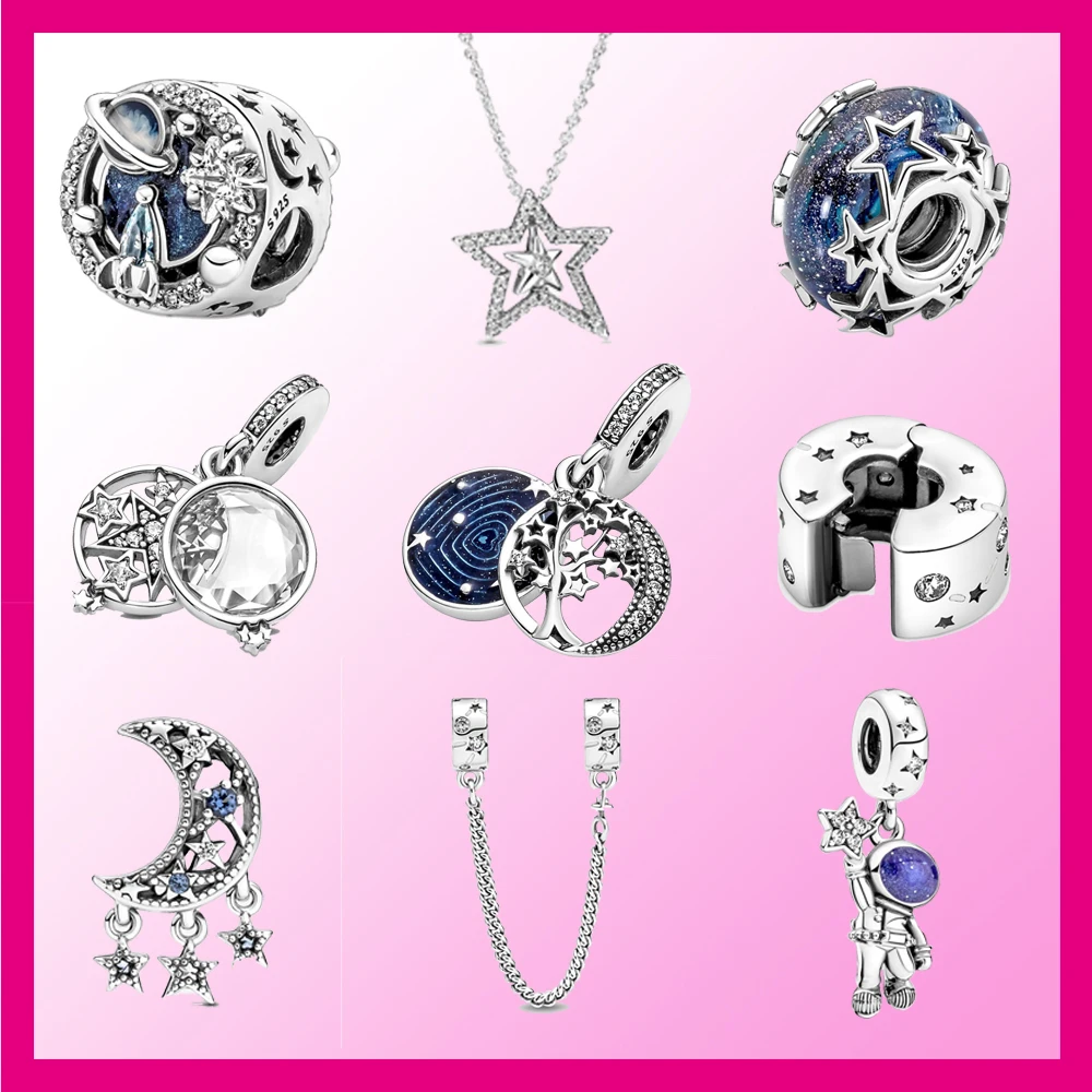 New Silver Fits Original Pandora Bracelet Necklace Starry Sky Series Charms Beads Woman DIY Fashion Fine Jewelry Pendants 2021
New Silver Fits Original Pandora Bracelet Necklace Starry Sky Series Charms Beads Woman DIY Fashion Fine Jewelry Pendants 2021