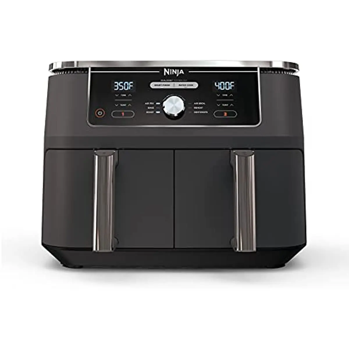 Ninja DZ401 Foodi 10 кварт 6-в-1 DualZone XL 2-корзинная воздушная фритюрница с 2 независимыми стандартами, легкие Семейные блюда, серый
Ninja DZ401 Foodi 10 кварт 6-в-1 DualZone XL 2-корзинная воздушная фритюрница с 2 независимыми стандартами, легкие Семейные блюда, серый