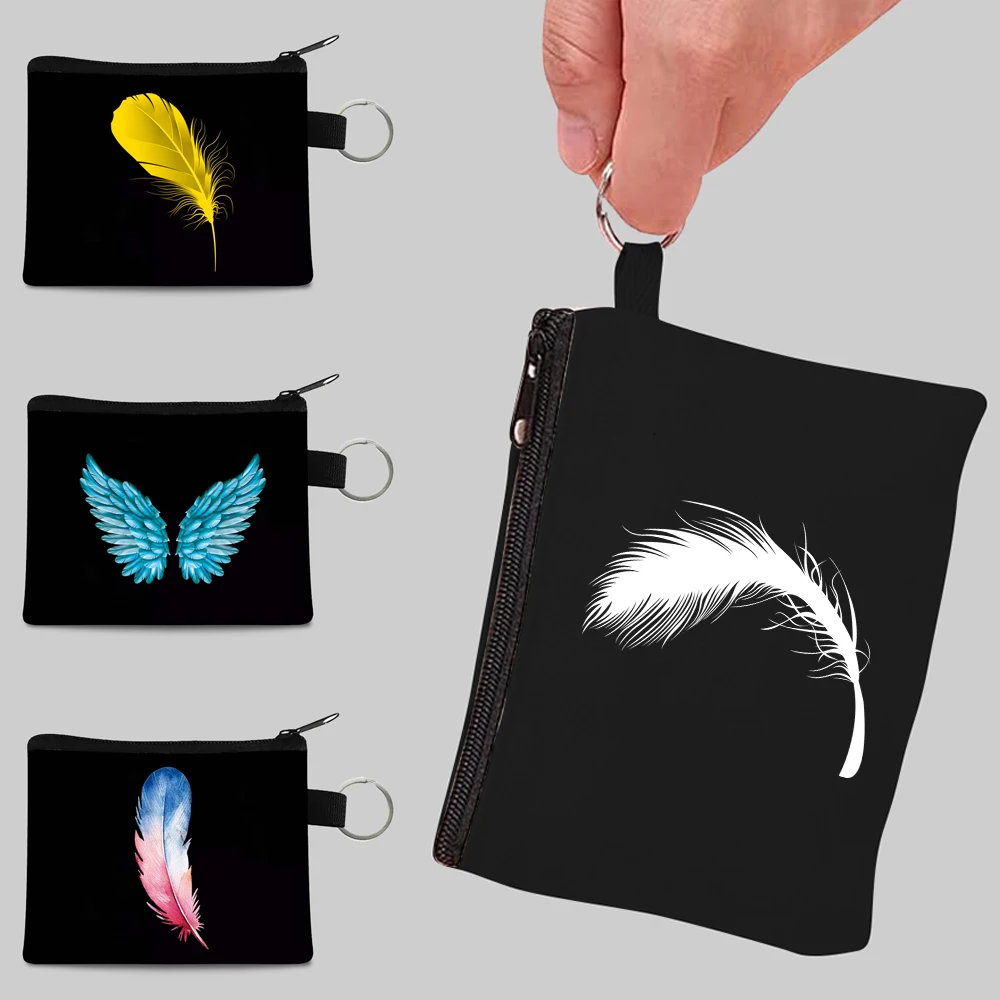 Mini Ladies Coin Purse Wallet Multifunctional Bag Feather Print Collection Bag with USD Card Headphone Small Cosmetic Bags
Mini Ladies Coin Purse Wallet Multifunctional Bag Feather Print Collection Bag with USD Card Headphone Small Cosmetic Bags