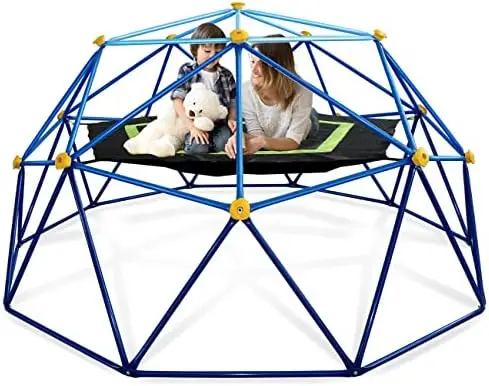 

Dome with Hammock, Dome Climber for Kids 3 to 8, Weight Capability 1000LBS, Rust and UV Resistant Steel, Indoor Outdoor Kids Pla