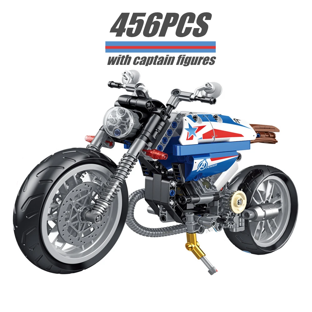 Disney Marvels Avengers Captain America Iron Man Motorcycle Technical Building Blocks Hero Toy Kid Gift Creative
Disney Marvels Avengers Captain America Iron Man Motorcycle Technical Building Blocks Hero Toy Kid Gift Creative