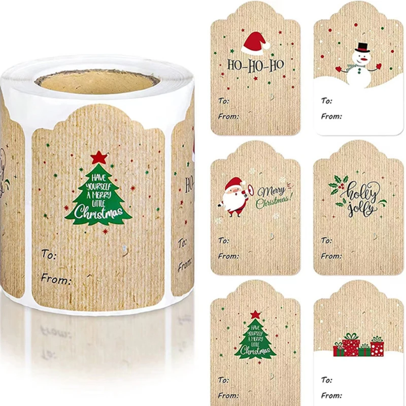 300pcs 5*7.5cm Merry Christmas Gift tags Sticker Kraft Paper Handwritten Name Christmas Tree Elk Label DIY Party Scrapbook
300pcs 5*7.5cm Merry Christmas Gift tags Sticker Kraft Paper Handwritten Name Christmas Tree Elk Label DIY Party Scrapbook