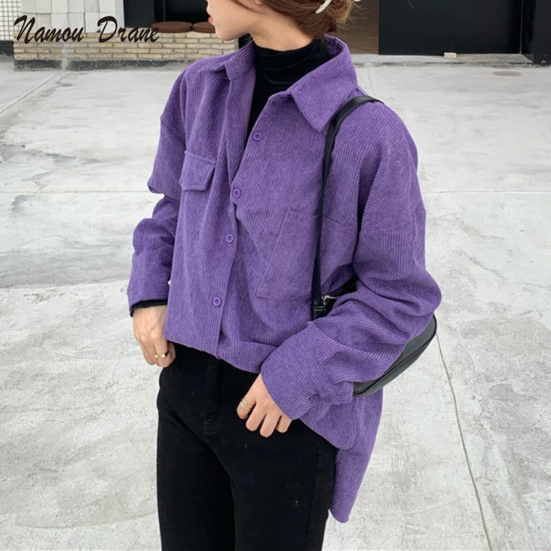 Shirts Women Solid Corduroy Minimalist Simple All-match Leisure Teens Straight Turn-down Collar New Arrivals Ins Fashionable BF
Shirts Women Solid Corduroy Minimalist Simple All-match Leisure Teens Straight Turn-down Collar New Arrivals Ins Fashionable BF