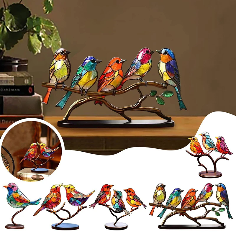 1-5pcs Manual Stained Acrylic Birds On Branch Desktop Ornaments Acrylic Material Double Sided Multicolor Style Birds Decorations
1-5pcs Manual Stained Acrylic Birds On Branch Desktop Ornaments Acrylic Material Double Sided Multicolor Style Birds Decorations