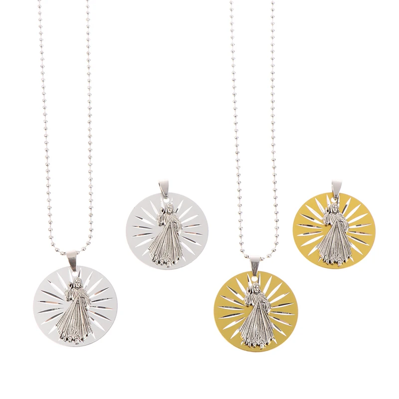 Catholic Christian Jesus Pendant Round Disk Dainty Pendant Keychain Necklace Vintage Christian Templar Cross Necklace New
Catholic Christian Jesus Pendant Round Disk Dainty Pendant Keychain Necklace Vintage Christian Templar Cross Necklace New