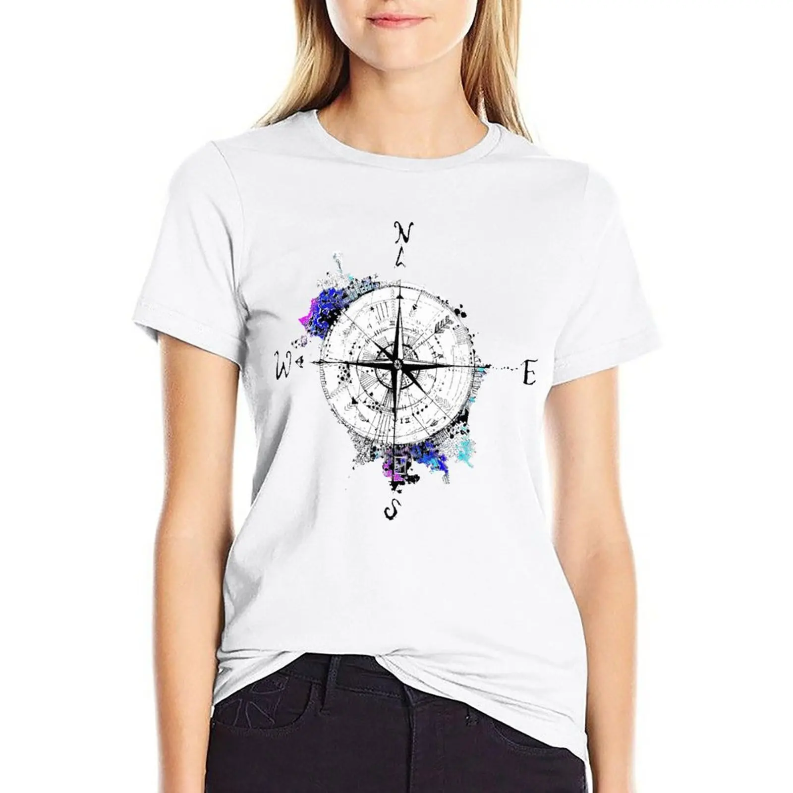 NSWE Compass Tshirt Navigation Short-Sleeve Lady Cotton T Shirt Trendy Large Size Tee Shirt
NSWE Compass Tshirt Navigation Short-Sleeve Lady Cotton T Shirt Trendy Large Size Tee Shirt