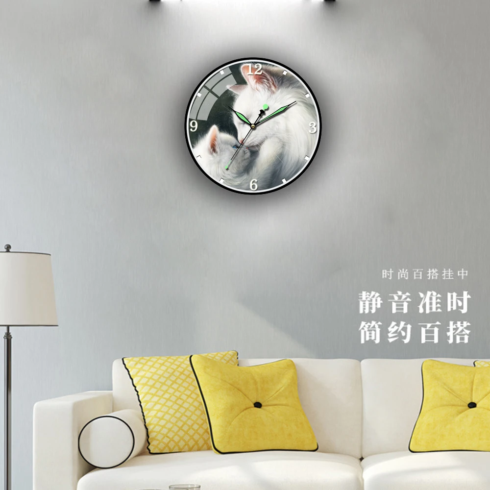 Animal Cat Oil Painting Acrylic Wall Clock Luminous Function Modern Design Silent Movement Wall Clock Large Size Home Decoratio
Animal Cat Oil Painting Acrylic Wall Clock Luminous Function Modern Design Silent Movement Wall Clock Large Size Home Decoratio