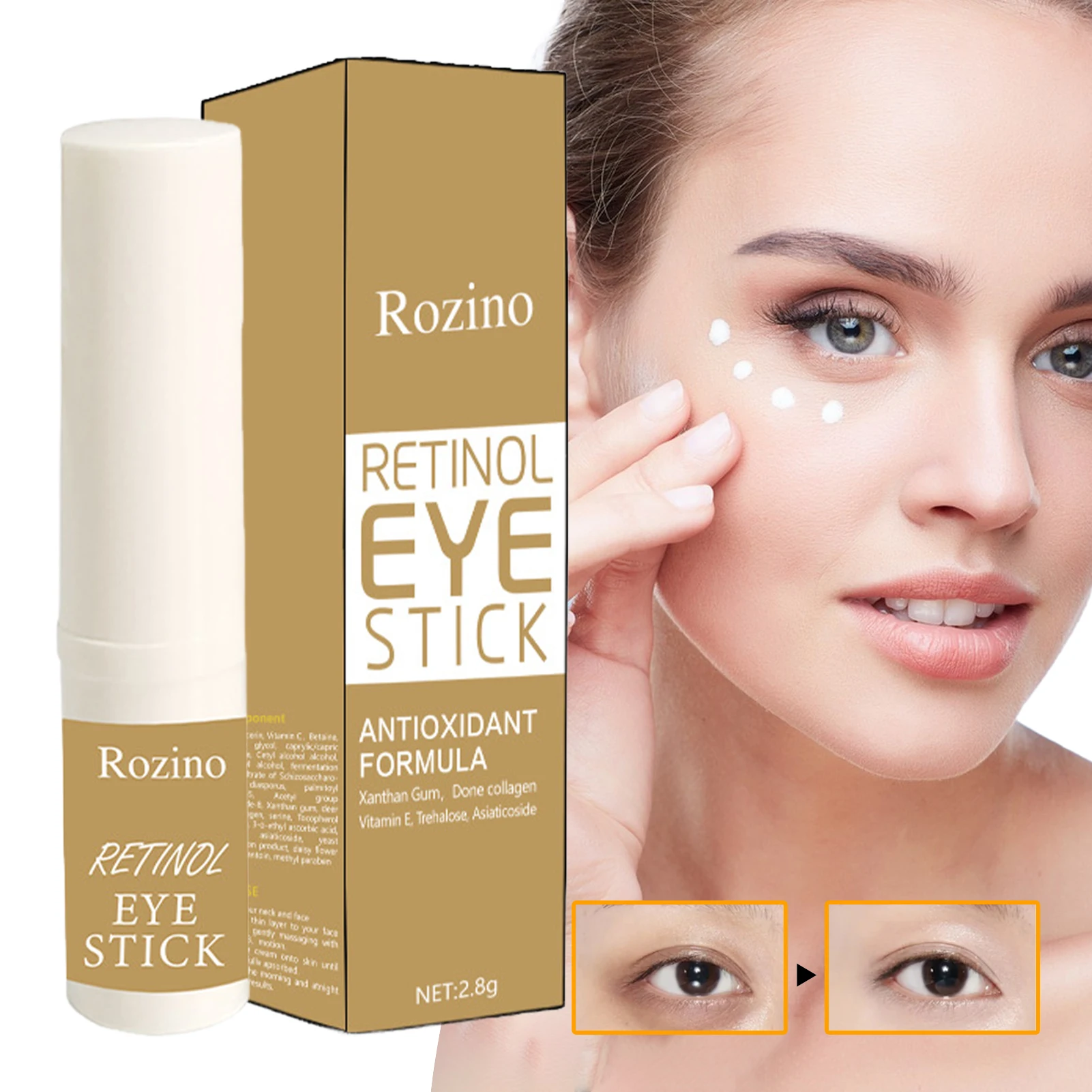 Retinol Moisturizer Stick Retinol Eye Stick For Eyes 2.8g Reduce Wrinkles Lightening Eye Cream Firming & Soothing Skin Cream
Retinol Moisturizer Stick Retinol Eye Stick For Eyes 2.8g Reduce Wrinkles Lightening Eye Cream Firming & Soothing Skin Cream