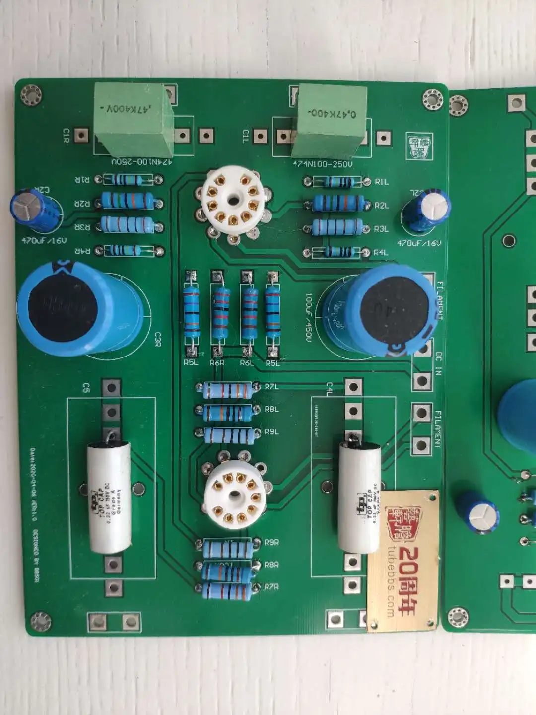 

Ecc83 (12ax7) + Ecc82 (12au7) Two-tube Bladder Front-level Pcb Circuit Board Finished Board