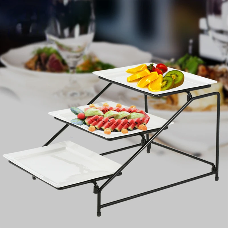 Restaurant hotel Catering party buffet tools Ceramic snack rack 3 tier food ceramic dish with iron rack serving fruit stand
Restaurant hotel Catering party buffet tools Ceramic snack rack 3 tier food ceramic dish with iron rack serving fruit stand