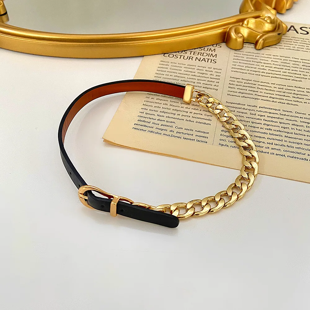 Gothic Women Black PU Leather Gold Metal Link Chain Short Punk Collar Choker Necklace Jewelry Accessories for Women Club Jewelry
Gothic Women Black PU Leather Gold Metal Link Chain Short Punk Collar Choker Necklace Jewelry Accessories for Women Club Jewelry