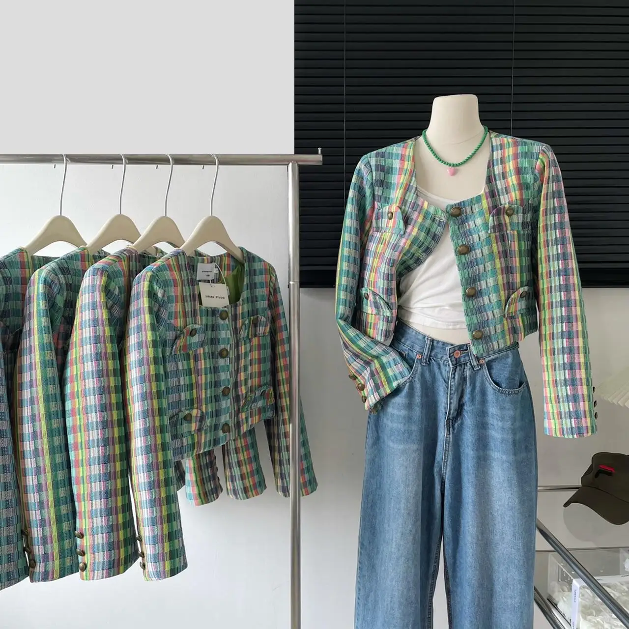 Lauri Laki Multicolor Weave Jackets Women Autumn Winter Loose Turndown Collar Short Patchwork Coats 2022 Chic Warm Outwear
Lauri Laki Multicolor Weave Jackets Women Autumn Winter Loose Turndown Collar Short Patchwork Coats 2022 Chic Warm Outwear
