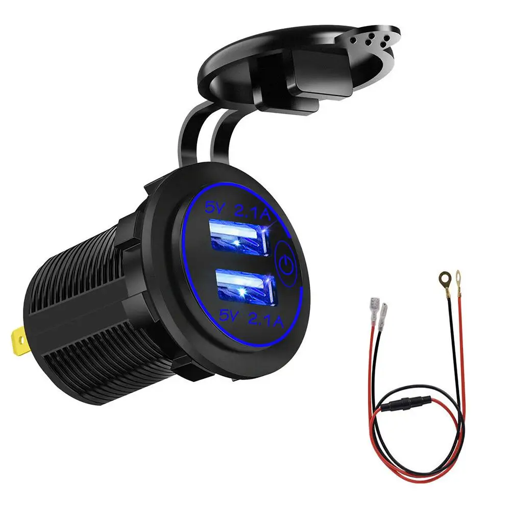 Quick Charge 3.0 Dual USB Charger Socket Waterproof Aluminum Power Outlet Fast Charge With LED Voltmeter For 12V/24V Car Boat
Quick Charge 3.0 Dual USB Charger Socket Waterproof Aluminum Power Outlet Fast Charge With LED Voltmeter For 12V/24V Car Boat