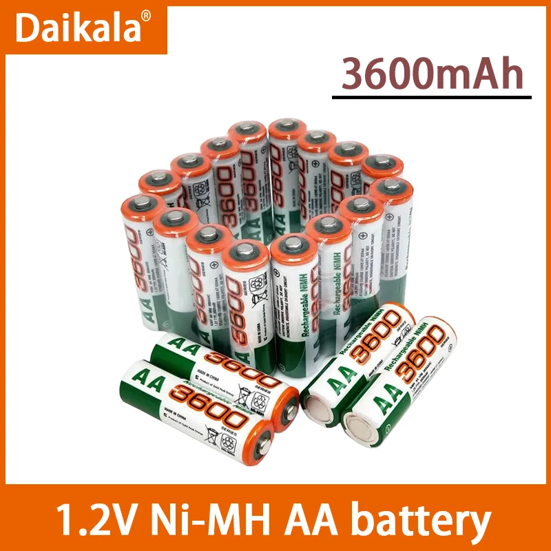 New Type AA Battery 3600mAh Rechargeable Battery, 1.2V NiMH AA Battery, More Durable... Suitable for Watches, Mice, Computers
New Type AA Battery 3600mAh Rechargeable Battery, 1.2V NiMH AA Battery, More Durable... Suitable for Watches, Mice, Computers