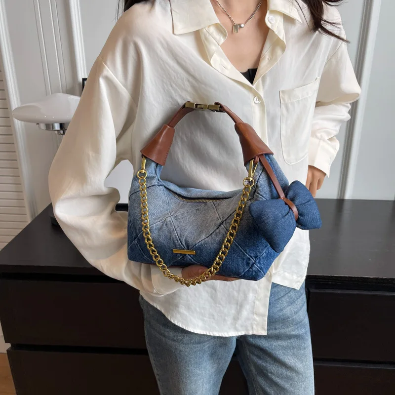 New Popular Diamond Lattice Crossbody Bags Women 2023 Chic Autumn Denim Shoulder Bags Chain Designed Pack Сумка Bolsos 
New Popular Diamond Lattice Crossbody Bags Women 2023 Chic Autumn Denim Shoulder Bags Chain Designed Pack Сумка Bolsos