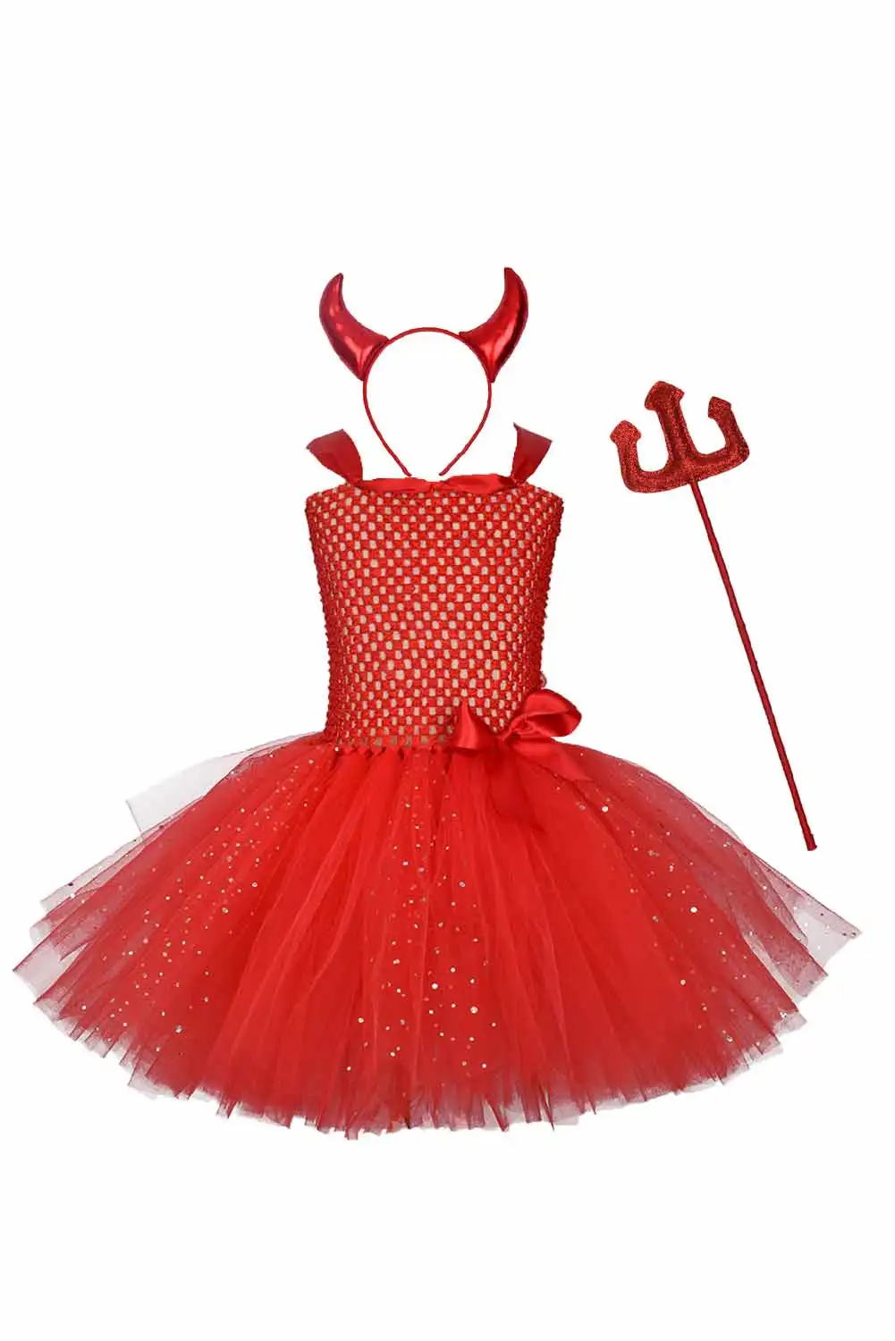 Red Devil Cosplay Girls Dress Headband Horns Fork Suit Kid Costume Halloween Carnival Clothes For Children Disguise Role Playing
Red Devil Cosplay Girls Dress Headband Horns Fork Suit Kid Costume Halloween Carnival Clothes For Children Disguise Role Playing