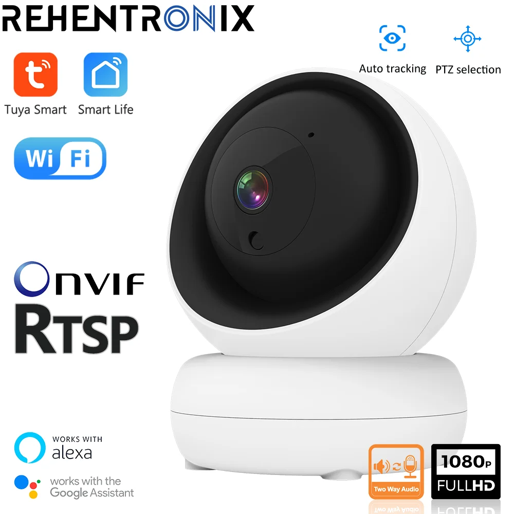 Tuya WiFi PTZ Indoor Camera 1080P Smart IP Camera ONVIF RTSP Wireless Security Camera with Auto Tracking With Alexa Google Home
Tuya WiFi PTZ Indoor Camera 1080P Smart IP Camera ONVIF RTSP Wireless Security Camera with Auto Tracking With Alexa Google Home