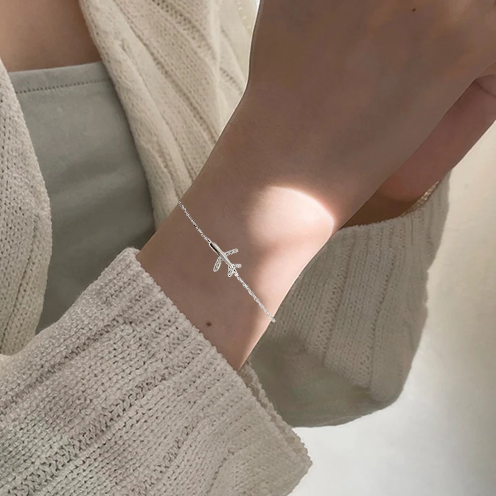 Plane Charm Bracelet Stainless Steel Aircraft Airplane Adjustable Chain Bracelets on Hand Pulsera Jewelry Gift for Women
Plane Charm Bracelet Stainless Steel Aircraft Airplane Adjustable Chain Bracelets on Hand Pulsera Jewelry Gift for Women