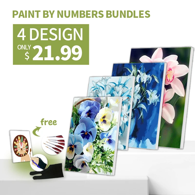 RUOPOTY 4pc/lot DIY Painting By Number 40x50cm Shop in Bundle Elegant Flower Gift Home Decors Picture By Number Acrylic Paint
RUOPOTY 4pc/lot DIY Painting By Number 40x50cm Shop in Bundle Elegant Flower Gift Home Decors Picture By Number Acrylic Paint