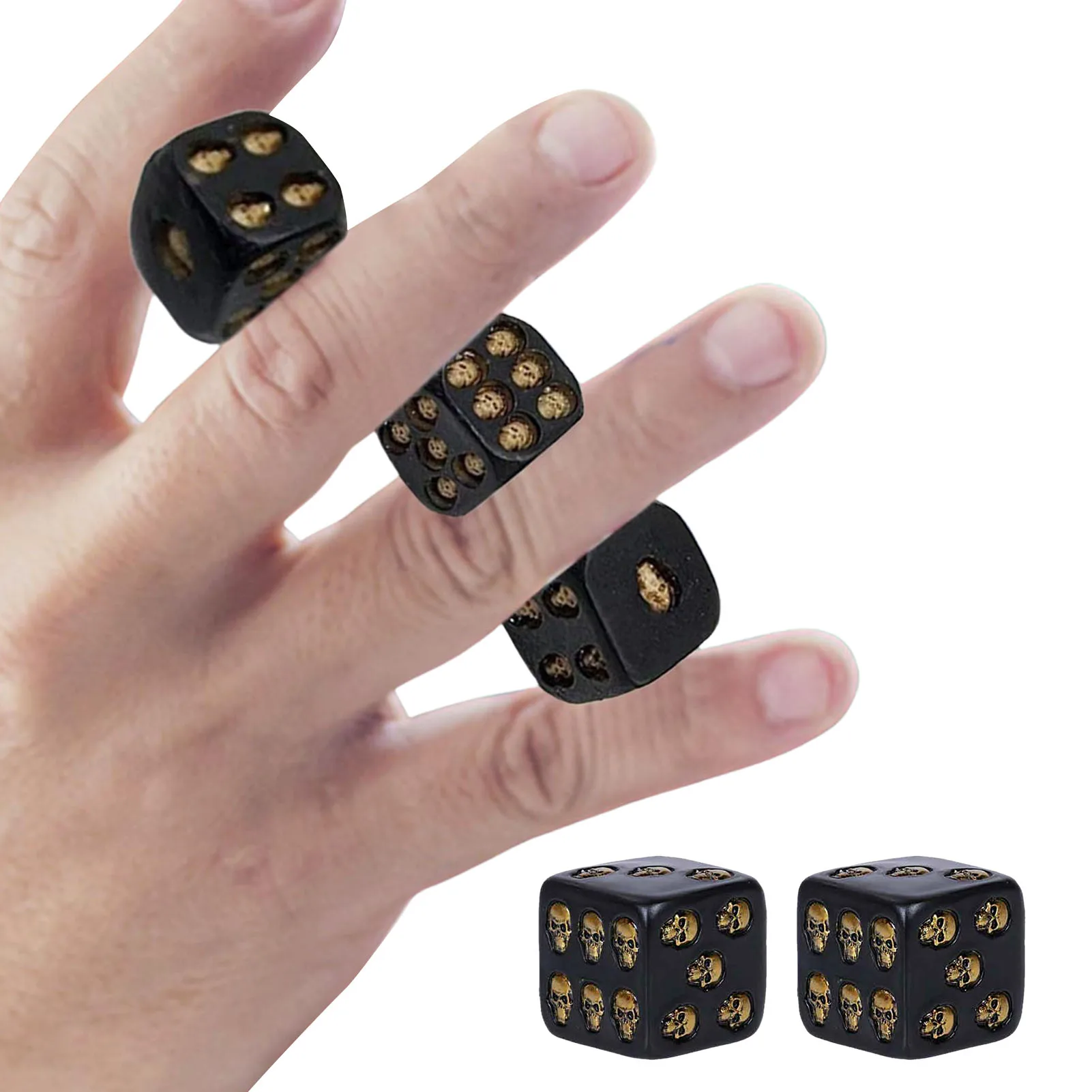 5 Pieces Black Skull Dice Dice Set Halloween Dice 3D Skeleton Dice Decorative Mini Skull Face Gaming Dice Cube Dice For Club Pub
5 Pieces Black Skull Dice Dice Set Halloween Dice 3D Skeleton Dice Decorative Mini Skull Face Gaming Dice Cube Dice For Club Pub