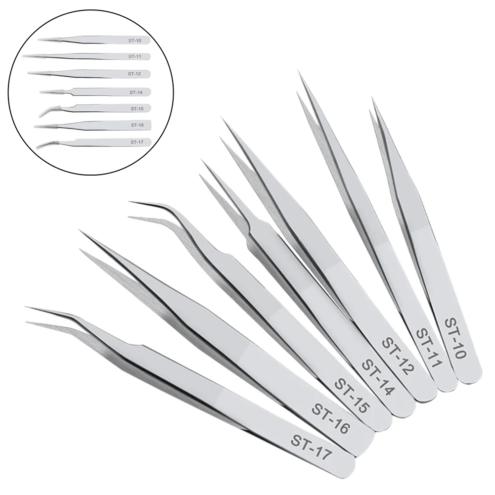 1pc Precision Tweezers Stainless Steel Tweezers Industrial Anti-Static Tweezers For Electronic Phone Computer Repair Tool
1pc Precision Tweezers Stainless Steel Tweezers Industrial Anti-Static Tweezers For Electronic Phone Computer Repair Tool