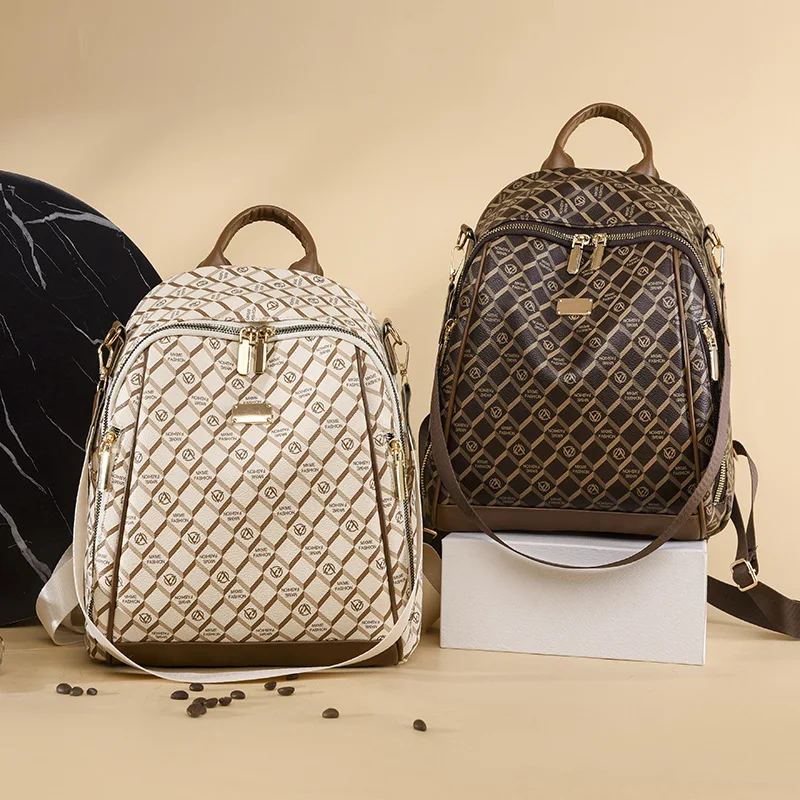 Large Capacity Leather Backpack Women's Backpack Printed Letter Travel Bag Shoulder Bag for Women
Large Capacity Leather Backpack Women's Backpack Printed Letter Travel Bag Shoulder Bag for Women