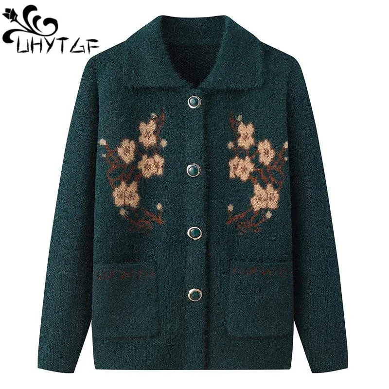 UHYTGF 2022 Mom Spring Autumn Knitwears Coat Womens Single Breasted Cardigans Female Sweater Jacket Casual Warm Knitted Tops 170
UHYTGF 2022 Mom Spring Autumn Knitwears Coat Womens Single Breasted Cardigans Female Sweater Jacket Casual Warm Knitted Tops 170
