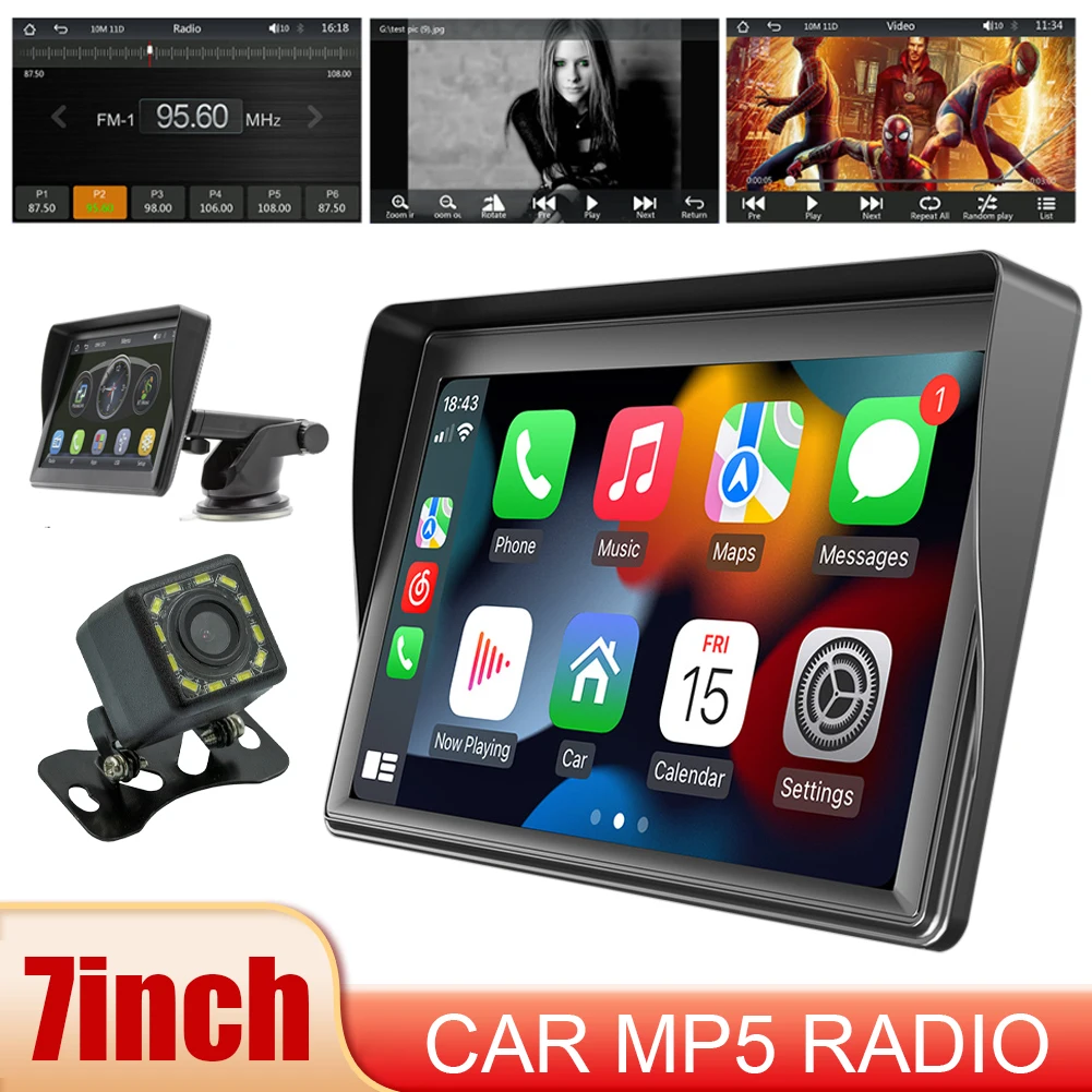 Universal 7 inch Car Radio MP5 Player Wireless Carplay and Android Auto Mirror Link Bluetooth for Nissan Toyota VW Rear Camera
Universal 7 inch Car Radio MP5 Player Wireless Carplay and Android Auto Mirror Link Bluetooth for Nissan Toyota VW Rear Camera