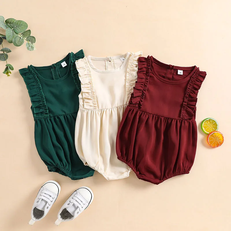 0-24 Months Toddler Baby Girls Clothes Summer Romper Solid Color Ruffle Sleeve O Neck Casual Playsuit Children's Clothing
0-24 Months Toddler Baby Girls Clothes Summer Romper Solid Color Ruffle Sleeve O Neck Casual Playsuit Children's Clothing