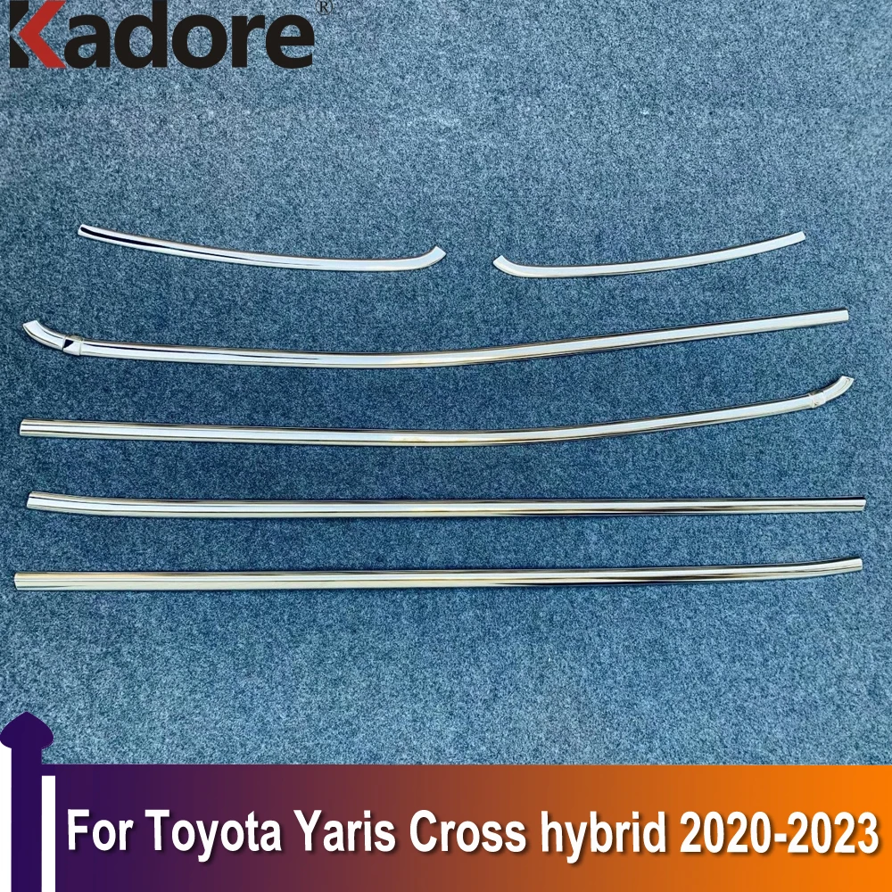 

Car Window Moldings Trim For Toyota Yaris Cross hybrid 2020 2021-2023 ABS Chrome Glass Strips Car Window Bottom Garish Streamers