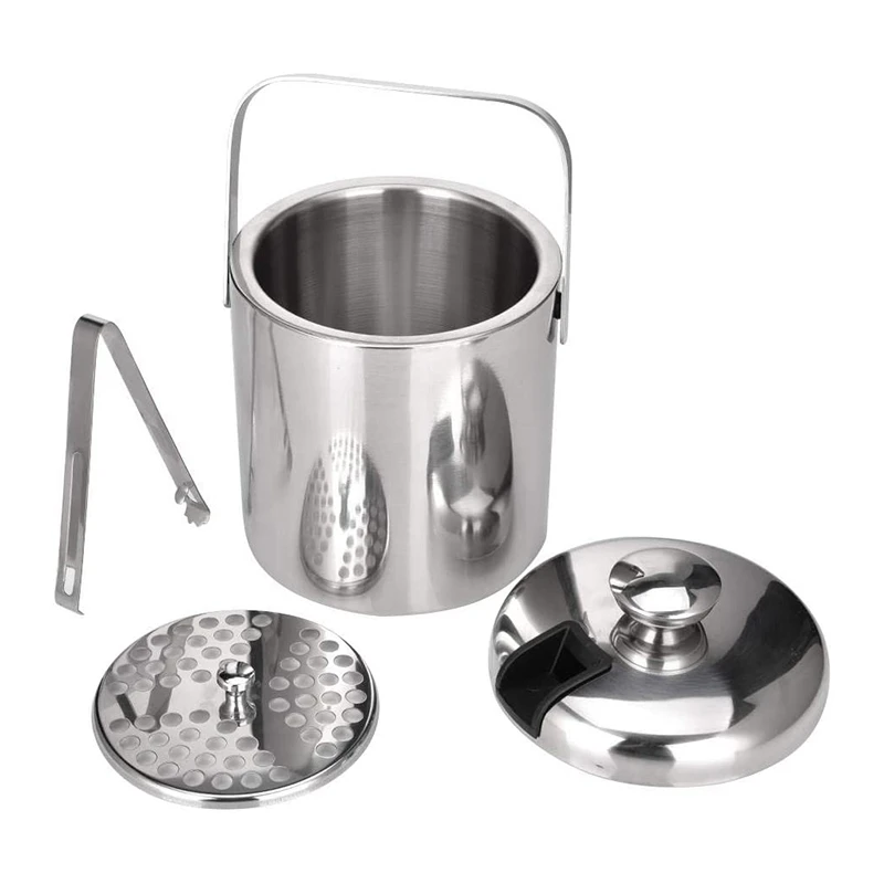 Stainless Steel Ice Square Container Double Walled 1.3L Ice Bucket Container with Tongs Lid
Stainless Steel Ice Square Container Double Walled 1.3L Ice Bucket Container with Tongs Lid