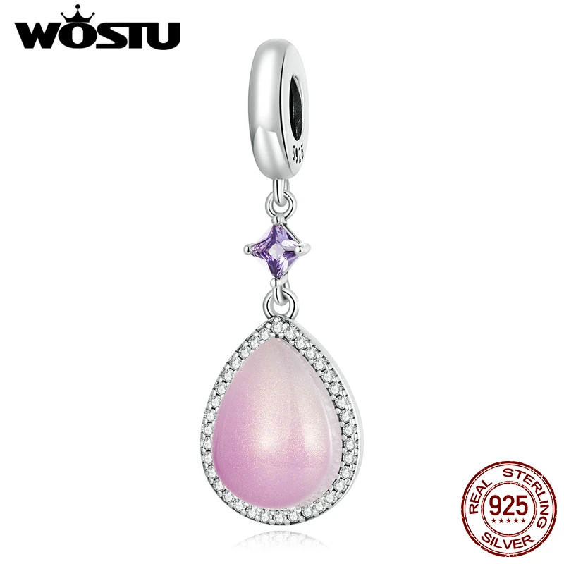 WOSTU Genuine 925 Sterling Silver Pink Peach Water Drop Pendant Charm Beaded Fit Original DIY Bracelet Bangle Fine Jewelry Gifts
WOSTU Genuine 925 Sterling Silver Pink Peach Water Drop Pendant Charm Beaded Fit Original DIY Bracelet Bangle Fine Jewelry Gifts