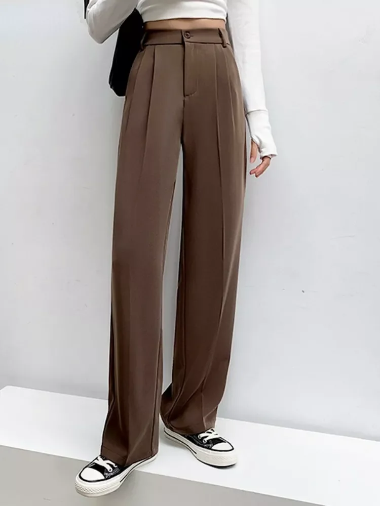 tops Casual High Waist Loose Wide Leg Pants for Women Spring Autumn New Female Floor-Length White Suits Pants Ladies Long Trouse
tops Casual High Waist Loose Wide Leg Pants for Women Spring Autumn New Female Floor-Length White Suits Pants Ladies Long Trouse